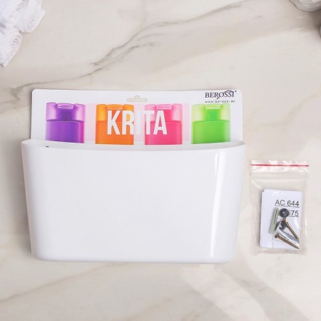 Hinged shelf Krita, 28.5 × 10 × 23 cm, snow-white color-3