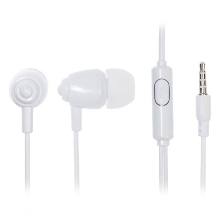 Headphones Krutoff HF-P1, vacuum, microphone, 106 dB, 16 Ohm, 3.5 mm, 1 m, white