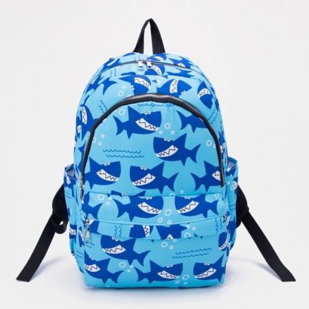 Baby backpack on lightning, blue color