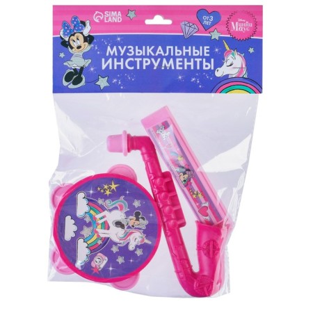 Musical instruments "Minnie Mouse", in a set of 3 items, pink color-9