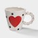Ceramic "Heart" mug, 500 ml, white color
