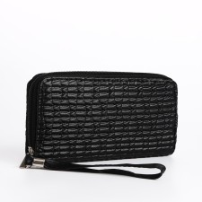 Women's wallet with lightning, black color
