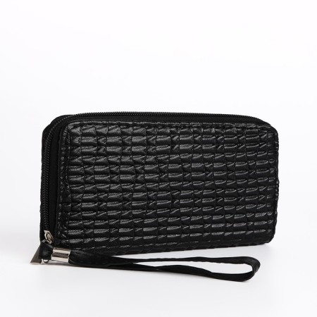 Women's wallet with lightning, black color