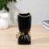 VAZ Coramics Table "Derck" stripes, D 8.5 cm H 19.5 cm, golden-black