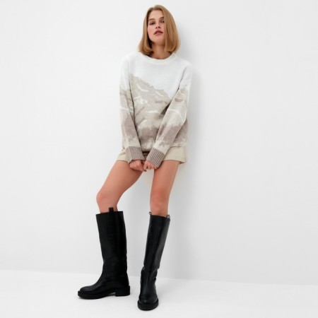 Jumper female minku: casual collection beige color, rr 42-44-6