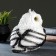 Piggy bank "Low owl" White, 16x18cm