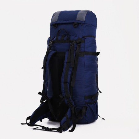 Tourist backpack, TAIF, 120 l, cord department, outer pocket, 2 side nets, blue/gray color-1