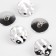 A set of buttons on the leg, d = 25 mm, 5 pcs, the color is silver gloss