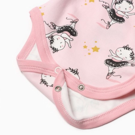 Body baby, pink color/kittens, height 62 cm-3