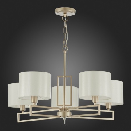 Suspended EVOLUCE lamp. Sle105803-05. Danae. 5x40 watts, E14, 68.5x68.5x37 cm, matte gold color-4