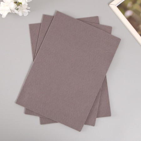 A set of soft felt "Astra" (3 pcs) gray, 3 mm, 400 gr. 20x30 cm-1