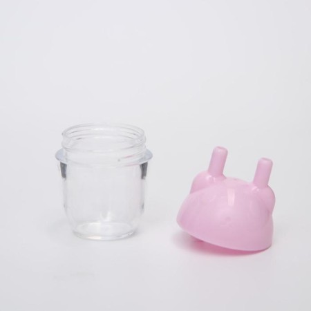 Children's nasal aspirator with a pipe "Bear", pink color-4