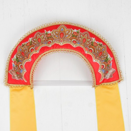 Kokoshnik direct "Pavlovo-Posad pattern" on Red-2