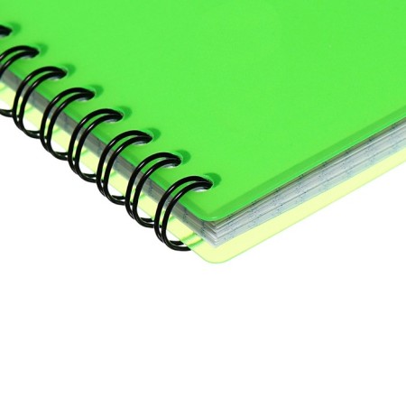Notebook A5 80 sheets in a cage on a spiral Erichkrause Motion, with a plastic cover green,-4
