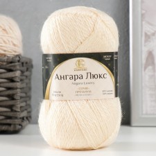 Angara luxury yarn 50% acrylic, 50% mohair 220m/50g (080 ecrew)