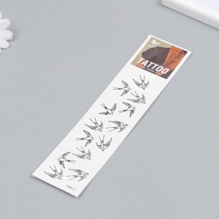 Tattoo on the body black "swallows" 20.8x4.7 cm-1