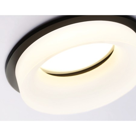 Lamp built -in spot Ambrella Techno Spot Acrylic Frost TN1303, GU5.3, Black color, white matte-1