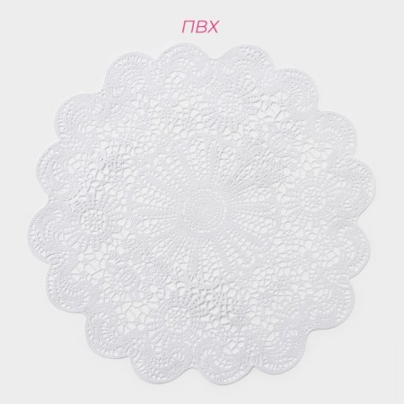 A set of lapeling lapels "Lydia", d = 38 cm, 4 pcs, white color-1