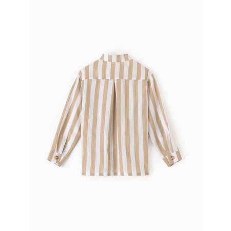 Shirt for a boy, minku, beige color/strip, height 164 cm-3