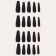 Patch nails, 24 pcs, ballerina shape, matte black color