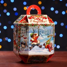 Подарочная коробка "Винтаж" , Фонарик 13 х13 х17 см