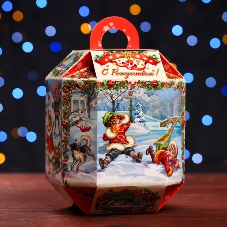 Gift box "Vintage", flashlight 13 x13 x17 cm