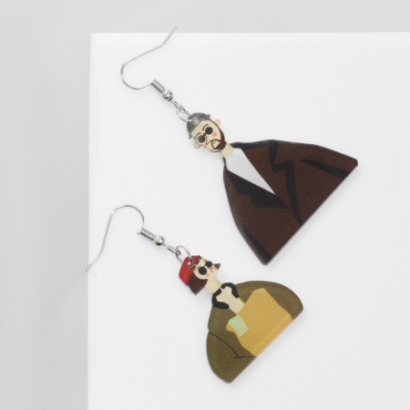 Acryl Earrings "Leon", colored-1