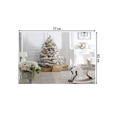 Bathroom mat "Atmosphere of Christmas", anti -slip, size 52x77 cm-1