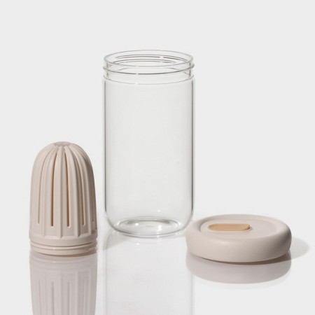 Glass glass with a lid and tube "Bjorn", 450 ml-3