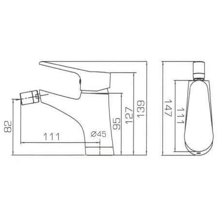 BRAVAT ECO F311147C mixer, single -leaf, brass body, chrome-1