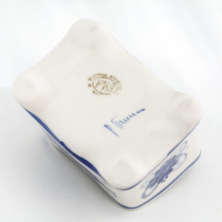 Sponge stand, 6x9 cm, gzhel, porcelain-3