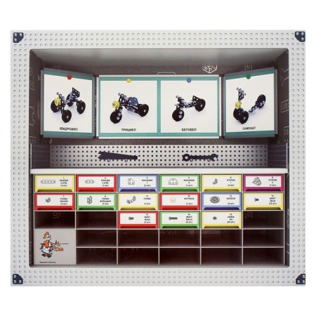 Metal designer "School-1" for labor lessons, 72 details-1