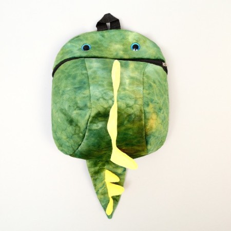 Baby plush backpack for the boy "Dinosaur", green color, 26x10x24 cm-4