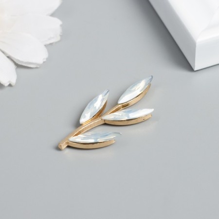 Decor for creativity Metal "Ventka with leaves" Parovature 3.6x1.5 cm-1