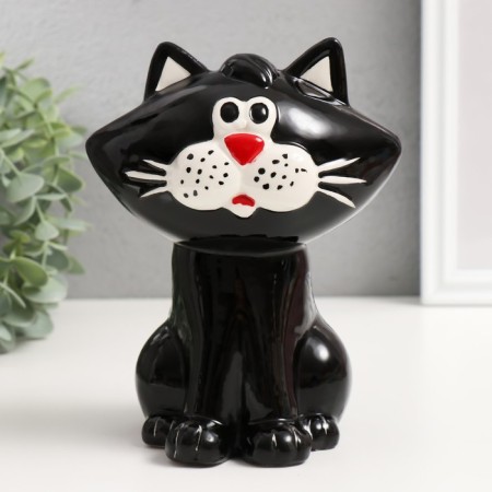 Piggy bank Ceramics "Black Cat" 13x11.5x16.5 cm