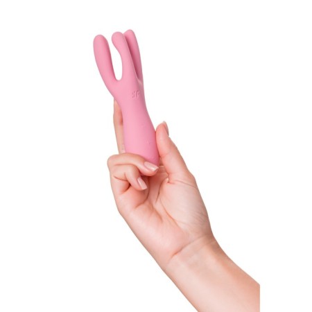Satiffyer Threesome 3, 14 cm, silicone, silicone, pink color-2