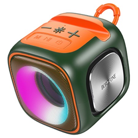 Portable column Borofone BR29, 1200 mAh, 7 W, BT 5.3, FM, TF cards, USB, AUX, Green-2