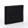 Male purse without fastening, department for maps, for bills, black color