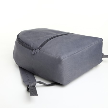 A backpack on the zipper is youth, external pocket, gray color-4