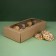 The box is self -assembly, with a window, craft, brown 16 x 35 x 12 cm, set 5 pcs.