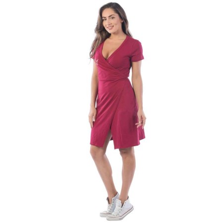 Dress with the smell "Crown", size 54, burgundy color-1