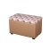 Puff Print 700x380x430 beige pink/eco-leather brown