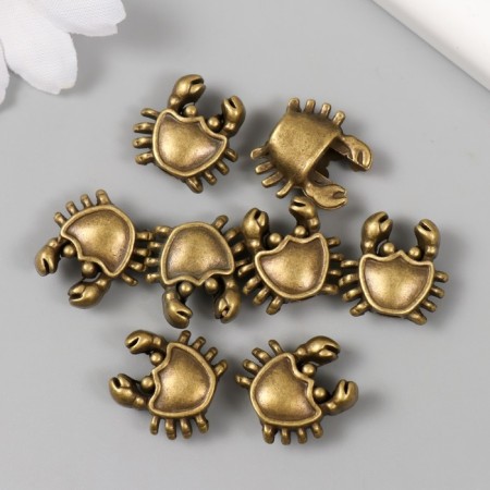 Busina for creativity Metal "Krabik" gold 1.7x1.7 cm-2