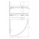 Corner shelf two -tier, width 26 cm, matte glass, chrome