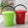 A bucket with a fixing lid and drain, 10 l, color mix