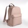 The backpack of the city Textura from eco -leather on lightning, external pocket, beige color