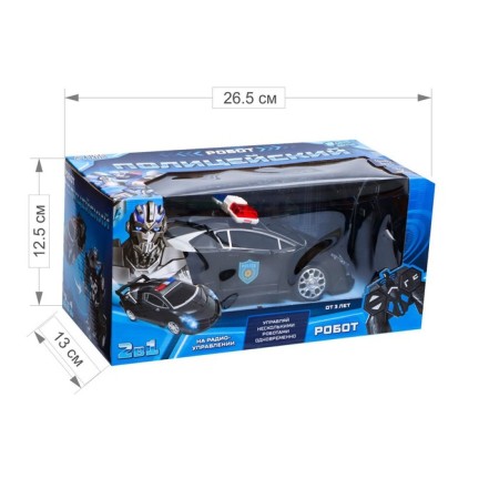 Robot radio -controlled "policeman", transforms, light and sound effects-9