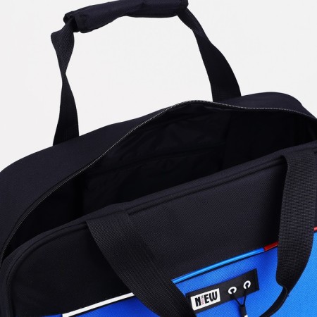 Board Road on Lightning, external pocket, suitcase holder, black/blue color-2