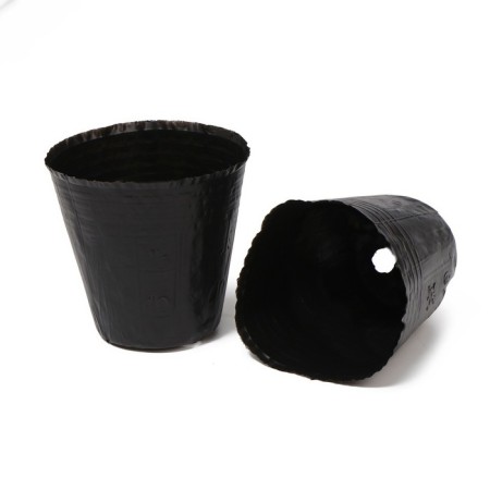 Pothes for seedlings, 400 ml, 8.5 × 8 × 5.5 cm, polyethylene 50 microns, black, Greengo-4