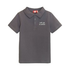 Polo for the boy Let’s GO, height 164 cm, dark gray color